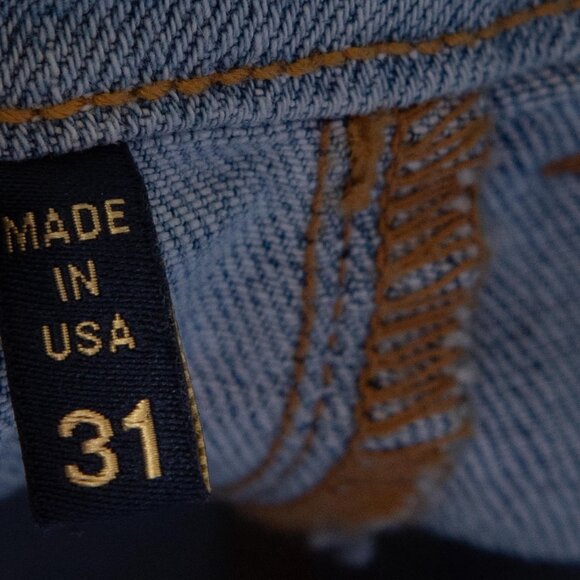 Ramy Brook Bellami Skirt Patchwork Denim Pencil Midi Pockets Blue Size 31 - Picture 4 of 7